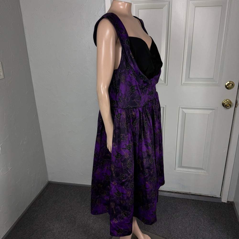 Disney Store 2024 The Little Mermaid Ursula Women's Dress 1X Plus Size Cotton R6 - Picture 6 of 8